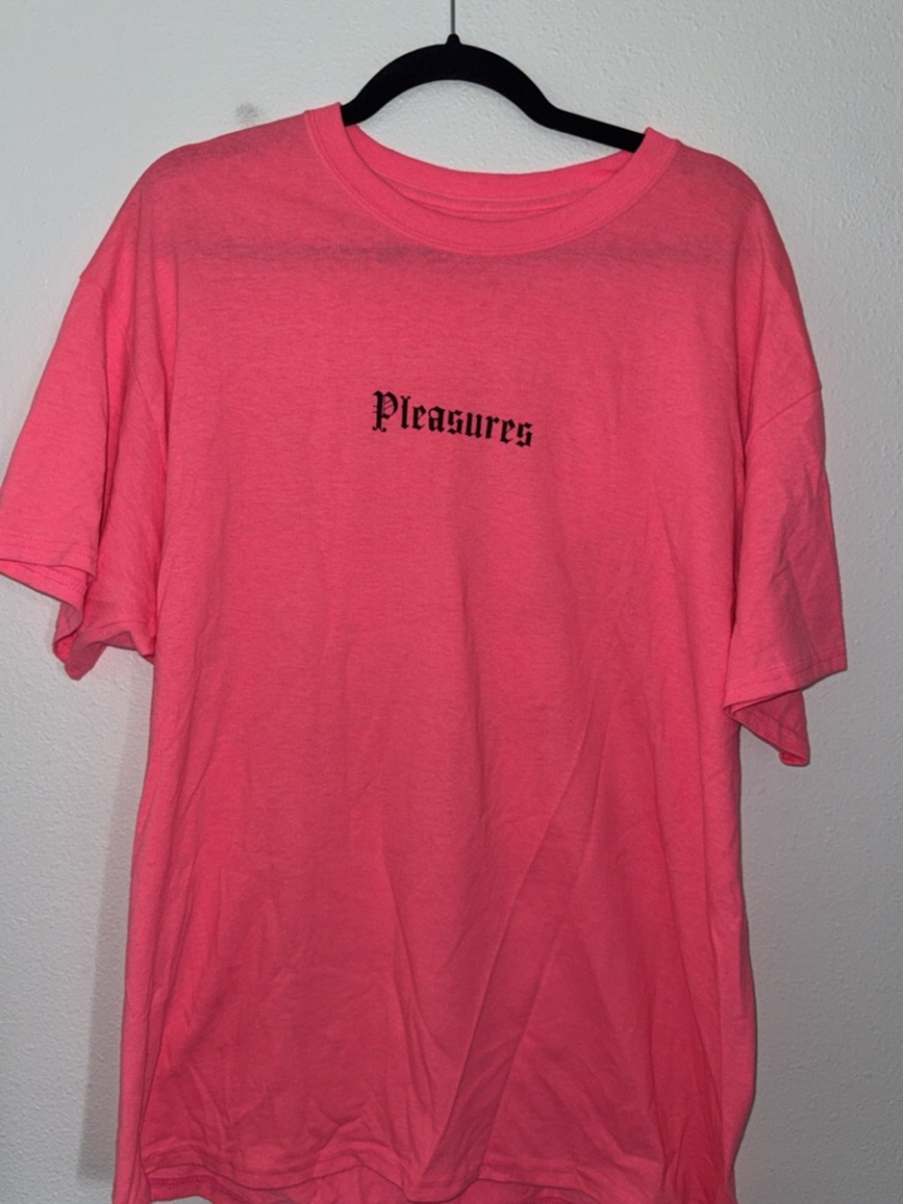Pleasures Men's Hot Pink Short Sleeve Tee
